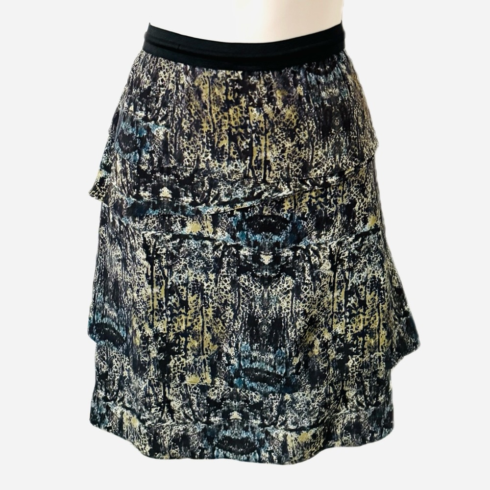 Vena Cava Silk Graphic Party Skirt